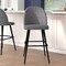 Flash Furniture 2PK 30" Gray Faux Linen Armless Barstool AY-1026H-30-GYFAB-GG - alternate 1